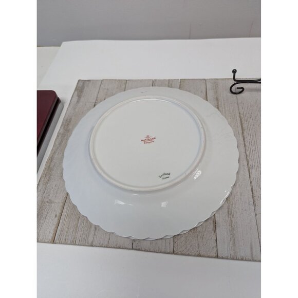 Haviland Limoges Bergere Set 2 Dinner Plates Vintage Blue Flowers France - Picture 8 of 9